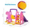 Colorful 7 in 1 Kids Playset with Swing & Slide Basketball Toys