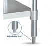 Kitchen Prep Table Cater Work Bench Table Stainless Steel W/Adjustable Feet 2438mmx762mm
