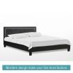 LUXDREAM Black PU Leather Bed Frame-Double