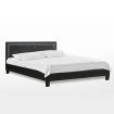 LUXDREAM Black PU Leather Bed Frame-Double