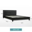 LUXDREAM Black PU Leather Bed Frame-Super King