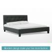 LUXDREAM  Charcoal Linen Bed Frame-Super King