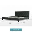 LUXDREAM  Charcoal Linen Bed Frame-Super King