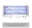 Maxkon 40W Insect Killer Eco Mosquito Fly Bug Zapper Electronic Home Pest Control - Grey