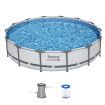 Bestway 4.27M Above Ground Metal Frame Swimming Pool w/Filter Pump