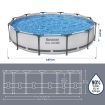 Bestway 4.27M Above Ground Metal Frame Swimming Pool w/Filter Pump