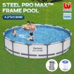 Bestway 4.27M Above Ground Metal Frame Swimming Pool w/Filter Pump
