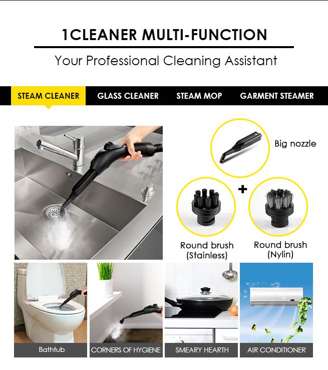 Maxkon 3.4L Commercial Home High Pressure Steam Cleaner Mop Carpet Floor Window