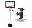 Genki Adjustable 1.55m-2.1m Portable Kids Basketball Hoop System Stand w/Cover