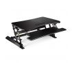 Sit Stand Desk 8 Position Adjustable Stand Up Workstation with Keyboard Tray & Slot - Black