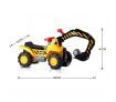 Kids Off Road Excavator Ride on Digger Bulldozer Loader w/Toy Stones & Safety Helmet