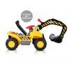 Kids Off Road Excavator Ride on Digger Bulldozer Loader w/Toy Stones & Safety Helmet