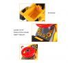 Kids Off Road Excavator Ride on Digger Bulldozer Loader w/Toy Stones & Safety Helmet