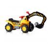Kids Off Road Excavator Ride on Digger Bulldozer Loader w/Toy Stones & Safety Helmet