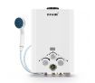 MAXKON 520L/Hr Portable 10 in 1 Outdoor Gas LPG Instant Shower Water Heater - White
