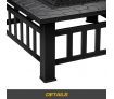 Maxkon 32" Fire Pit 3-in-1 Fireplace Brazier Patio Camping Heater w/Grill Shelf
