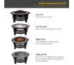 Maxkon 32" Fire Pit 4-in-1 Patio Camping Heater Fireplace Brazier w/Grill Shelf