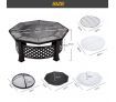 Maxkon 32" Fire Pit 4-in-1 Patio Camping Heater Fireplace Brazier w/Grill Shelf