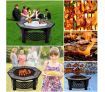 Maxkon 32" Fire Pit 4-in-1 Patio Camping Heater Fireplace Brazier w/Grill Shelf