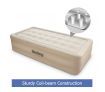 Bestway Single Air Bed 43cm Inflatable Blow Up Mattress w/Built-in Pump & Travel Bag