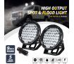 DASHOTO 2x9inch 36900w CREE Round spot LED driving Lamp High Density spotlights Headlight Spot Flood work light for Offroad 4WD Car Truck ATV suv 4x4 black new