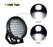 DASHOTO 2x9inch 36900w CREE Round spot LED driving Lamp High Density spotlights Headlight Spot Flood work light for Offroad 4WD Car Truck ATV suv 4x4 black new