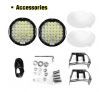 DASHOTO 2x9inch 36900w CREE Round spot LED driving Lamp High Density spotlights Headlight Spot Flood work light for Offroad 4WD Car Truck ATV suv 4x4 black new