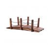 Garden Wooden Rustic Bridge Decoration Decor Outdoor Landscape Rail 160cm