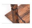 Garden Wooden Rustic Bridge Decoration Decor Outdoor Landscape Rail 160cm