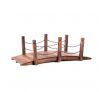 Garden Wooden Rustic Bridge Decoration Decor Outdoor Landscape Rail 160cm