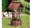 Outdoor Garden Wishing Well Planter Flower Bucket Patio Lawn Wooden Decor Rustic