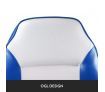 Pair of Fishing Boat Seat Extra High Back with Swivel Base Blue