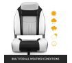 OGL 2 x All-weather Folding Swivel Marine Fishing Boat Seats Chairs