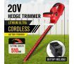 Cordless Hedge Trimmer Handheld Battery Powered Garden Tool W/ Blade Cover