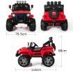 Electric Ride on Toy Jeep Remote Control Off Road Kids Built-in Songs - Red