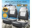 OGL 2 x High Back Folding Marine Fishing Boat Seats All-weather Swivel Chairs