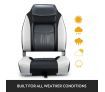 OGL 2 x All-weather Folding Marine Fishing Boat Seats Swivel Chairs