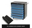 SHOGUN Tool Chest 7-Drawer Storage Cabinets Trolley with A Side Handle - Blue and Black