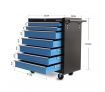 SHOGUN Tool Chest 7-Drawer Storage Cabinets Trolley with A Side Handle - Blue and Black