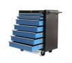 SHOGUN Tool Chest 7-Drawer Storage Cabinets Trolley with A Side Handle - Blue and Black