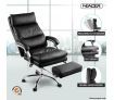 Executive Office Chair Ergonomic Reclining PU Leather Computer Seat w/Footrest