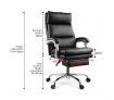 Executive Office Chair Ergonomic Reclining PU Leather Computer Seat w/Footrest