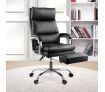 Executive Office Chair Ergonomic Reclining PU Leather Computer Seat w/Footrest