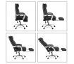 Executive Office Chair Ergonomic Reclining PU Leather Computer Seat w/Footrest