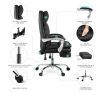 Executive Office Chair Ergonomic Reclining PU Leather Computer Seat w/Footrest