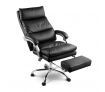 Executive Office Chair Ergonomic Reclining PU Leather Computer Seat w/Footrest