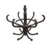 Coat Stand with 12 Hooks - Tree Style with Base Ring for Umbrellas - Walnut