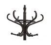Coat Stand with 12 Hooks - Tree Style with Base Ring for Umbrellas - Walnut