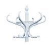 Coat Stand with 12 Hooks - Tree Style with Base Ring for Umbrellas - White