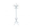 Coat Stand with 12 Hooks - Tree Style with Base Ring for Umbrellas - White